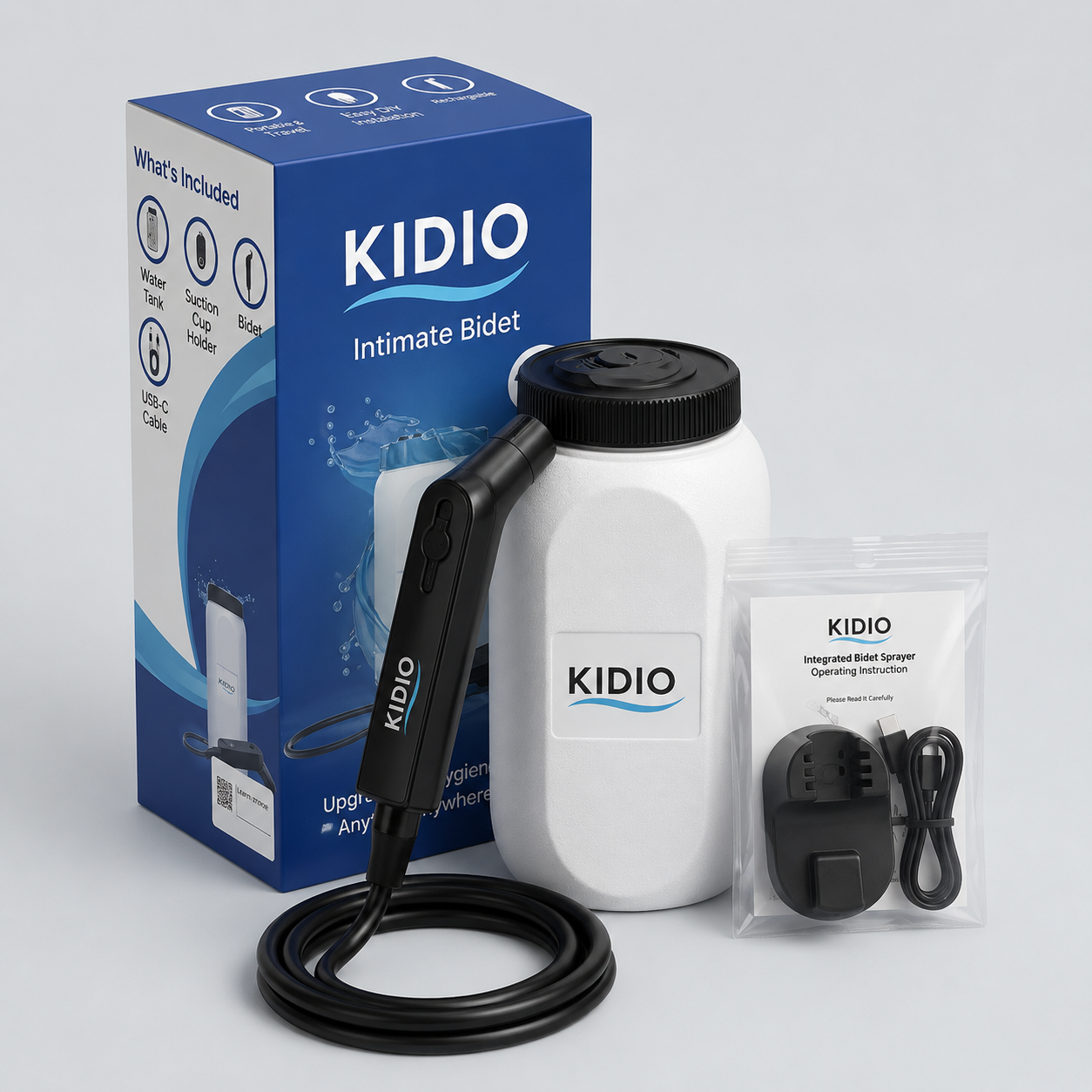 Kidio™ Portable Bidet – The Cleanest Bathroom Upgrade Without Plumbing