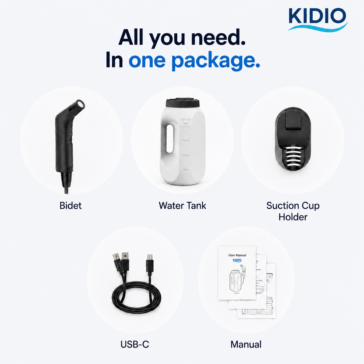 Kidio™ Portable Bidet – The Cleanest Bathroom Upgrade Without Plumbing