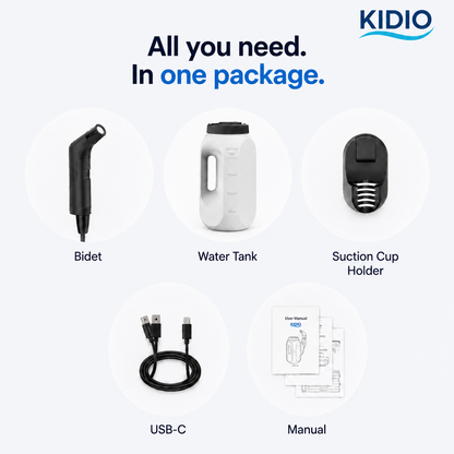 Kidio™ Portable Bidet – The Cleanest Bathroom Upgrade Without Plumbing